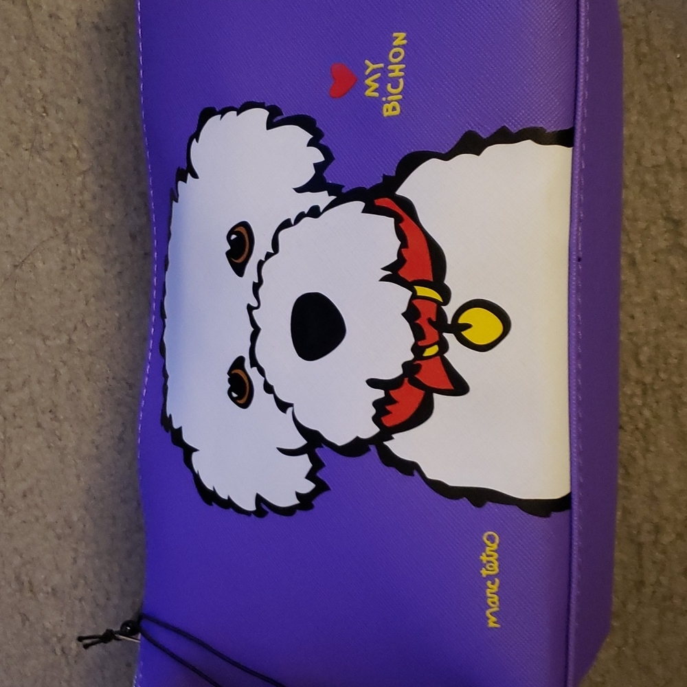 Marc Tetro Love My Bichon Dog Zipper Pouch - Picture 2 of 5